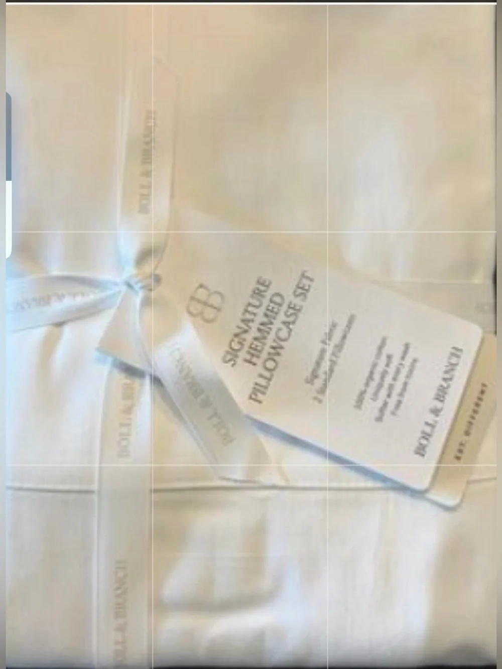 BOLL AND BRANCH NWT Percale Vintage Washed Cream Organic Soft Pillowcase Pair